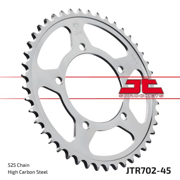 Kettenrad JT Sprockets 525 45Z Innendurchmesser 100mm Lochkreis 120mm für Aprilia RSV Mille Tuono R Mana SL Shiver ABS GT SMV Dorsoduro Caponord ATC 750 Bj. 1998 - 2021