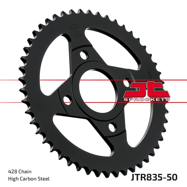 JT Sprockets 428 50Z sprocket inner diameter 54mm bolt circle 92mm for Yamaha SR SE RD LC 80 / 125 ccm Year 1982 - 2002