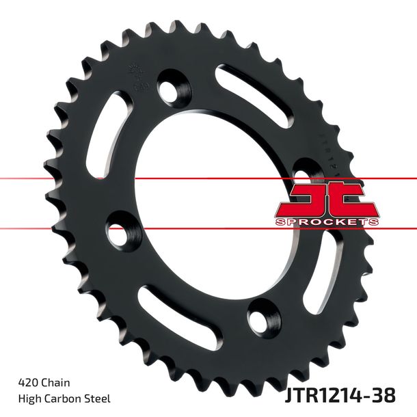 Pignon JT Sprockets 420 38Z, diamètre intérieur 80 mm, cercle de boulon 100 mm pour Honda XR R CRF F CR 70 - 110 ccm Année 1982 - 2021