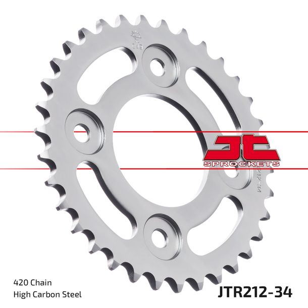 Kettenrad JT Sprockets 420 34Z Innendurchmesser 58mm Lochkreis 90mm für Honda ANF Innova MSX Wave i Monkey 110 / 125 ccm