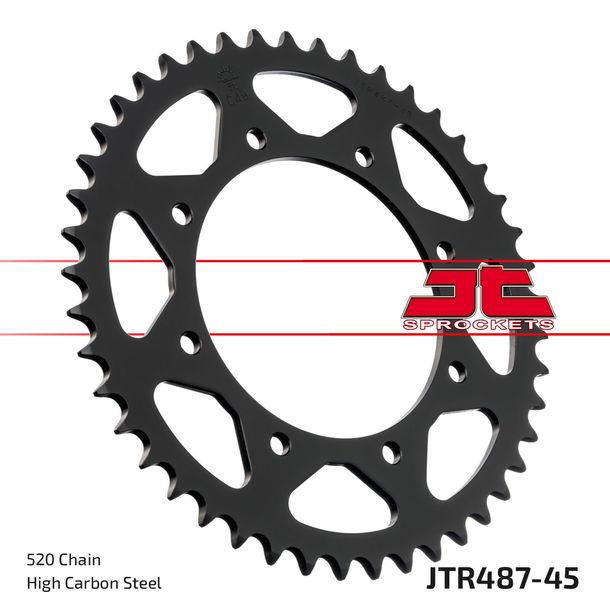 Pignon JT Sprockets 520 45Z, diamètre intérieur 120 mm, cercle de boulons 140 mm pour Kawasaki KLR Tengai KLE KLX W A 250 - 800 ccm Année 1987 - 2022