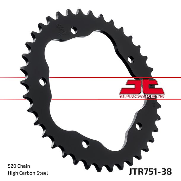 JT Sprockets 520 38Z sprocket for sprocket carrier, Ducati Monster S2R S R Multistrada DS Hypermotard SPS Biposto 748 - 1100 ccm Year 1994 - 2009