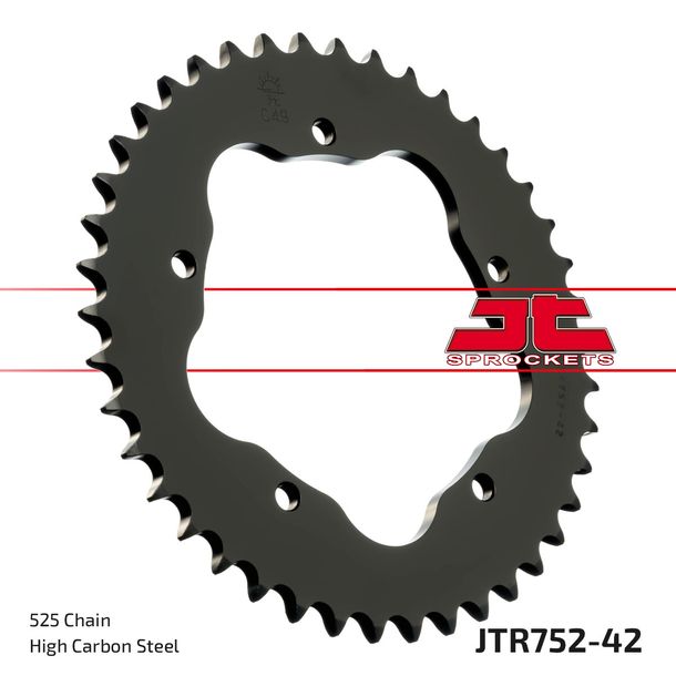 JT Sprockets 525 42Z tandwiel voor tandwieldragers, Ducati Monster S2R Evo S S4R Hypermotard R Multistrada DS SPS Biposto 796 - 1100 cc bouwjaar 1994 - 2014