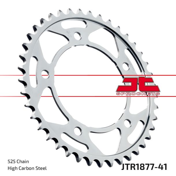 Pignon JT Sprockets 525 41Z, diamètre intérieur 112 mm, cercle de boulons 138 mm pour Yamaha MT-09 YZF-R1 MXT Niken 850 - 1000 ccm Année 2015 - 2022