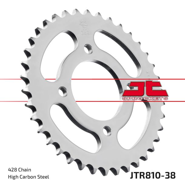 Pignon JT Sprockets 428 38Z, diamètre intérieur 58 mm, cercle de boulons 78 mm pour Hyosung GV Aguila Classic GA F 4V Cruise II DelLuxe, Keeway RKV