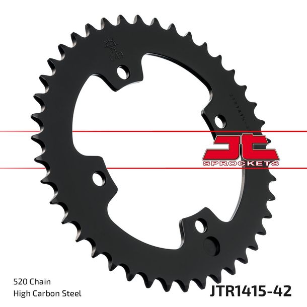 Pignon JT Sprockets 520 42T, diamètre intérieur 110 mm, cercle de boulons 130 mm pour Dinli Special S, Kawasaki KFX R 450 / 460 ccm