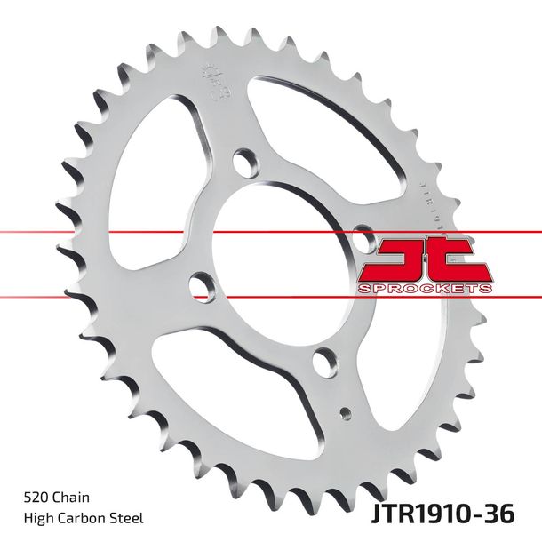 JT Sprockets 520 36T, diametro interno 64 mm, bullone circolare 80 mm per Aeon Cobra Overland RS 2WD SM Supermoto, Adly ATV Sport Utility S Yamaha YFM