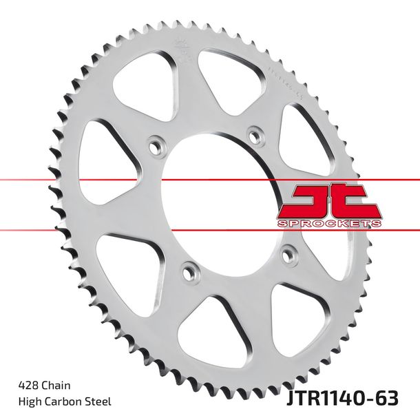 Pignon JT Sprockets 428 63Z, diamètre intérieur 100 mm, cercle de boulons 120 mm pour Beta RR LC Enduro Motard CBS AC RE R Limited Edition 125 ccm Année 2006 - 2023