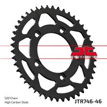 Roda dentada JT Sprockets 520 46 dentes Diâmetro interno 100mm Círculo de furos 124mm para Ducati Scrambler Monster Dark Sport Special Panigale 400 - 1100 ccm Ano. 2014 - 2022