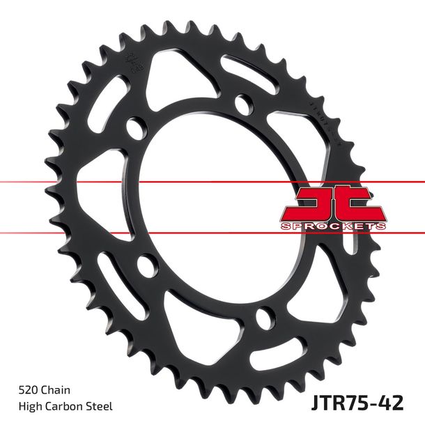 Pignon JT Sprockets 520 42T, diamètre intérieur 110 mm, cercle de boulons 130,8 mm pour BMW S R RR XR 1000 ccm Année 2009 - 2018