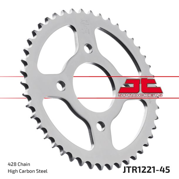 Pignon JT Sprockets 428 45Z, diamètre intérieur 58 mm, cercle de boulons 90 mm pour Honda CBR R CBF CB F 125 ccm Année 2011 - 2020