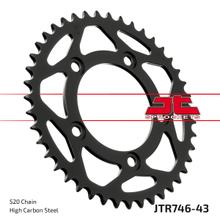 Pinhão JT Sprockets 520 43 dentes Diâmetro interno 100mm Círculo de furos 124mm para Ducati Scrambler Monster Dark Sport Special Panigale 400 - 1100 ccm Ano. 2014 - 2022