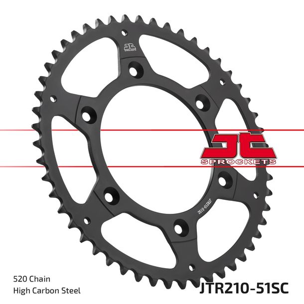 Kettenrad JT Sprockets 520 51Z Innendurchmesser 125mm Lochkreis 153mm für Honda CR R CRF L Rally, HM CRE F XR RX 125 - 650 ccm Bj. 1983 - 2021