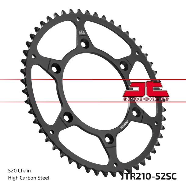 Kettenrad JT Sprockets 520 52Z Innendurchmesser 125mm Lochkreis 153mm für Honda CR R CRF L Rally, HM CRE F XR RX 125 - 650 ccm Bj. 1983 - 2021