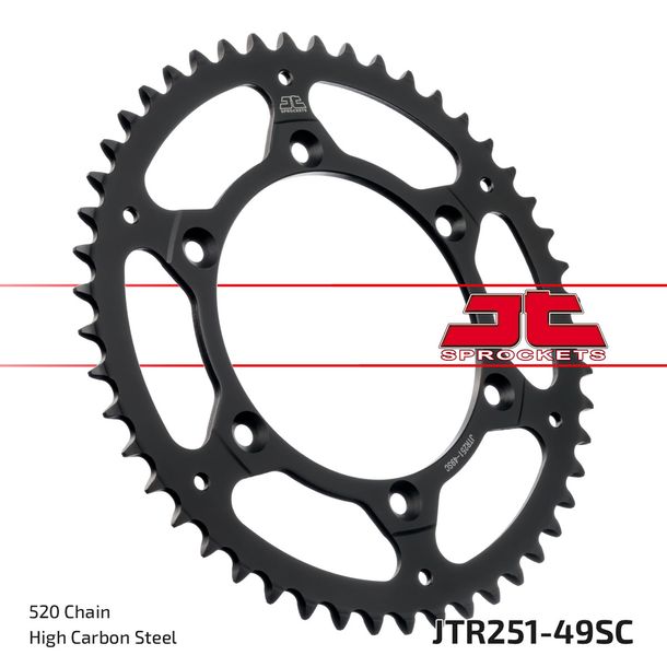 Kettenrad JT Sprockets 520 49Z Innendurchmesser 130mm Lochkreis 150mm für Yamaha YZ F WR 426 125 - 450 ccm Bj. 1999 - 2022