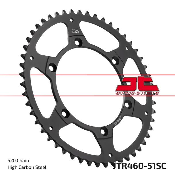 JT Sprockets 520 51Z tandwiel binnendiameter 134mm boutcirkel 150mm voor Kawasaki KX F KLX S R 125 - 650 ccm bouwjaar 1980 - 2022