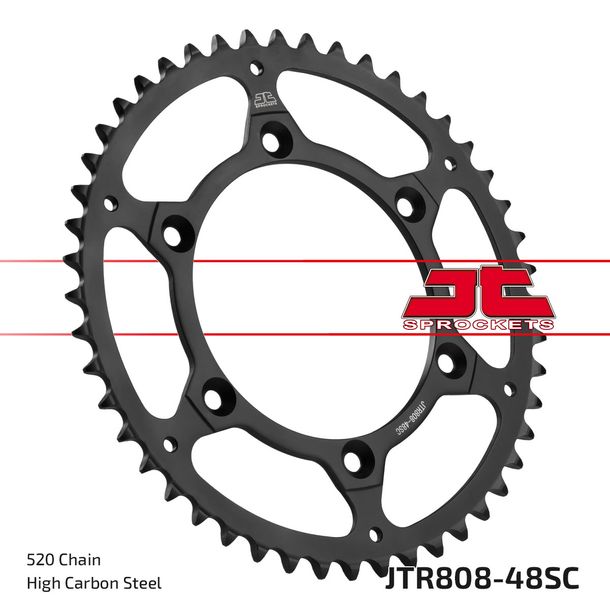 Pignon JT Sprockets 520 48T, diamètre intérieur 126 mm, cercle de boulons 146 mm pour Suzuki DR-Z E K DR S SH SE SM RMX Z RM-Z RM 125 - 450 ccm Année 1980 - 2022