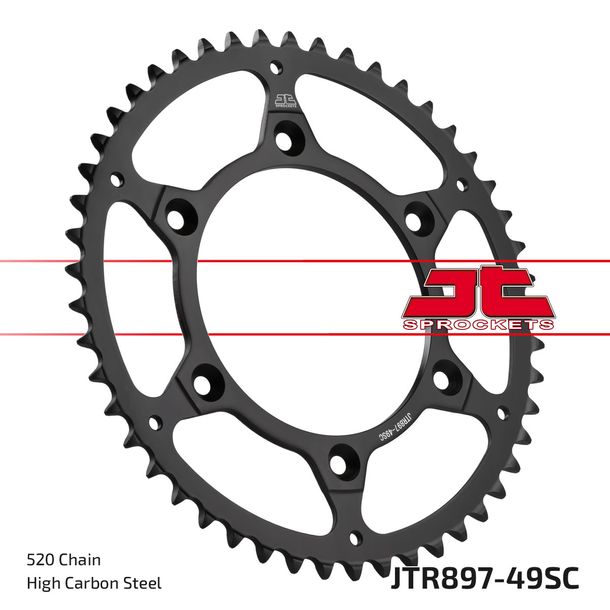 Kettenrad JT Sprockets 520 49Z Innendurchmesser 125mm Lochkreis 150mm für KTM LC4 Adventure R SMC ABS 125 - 901 ccm