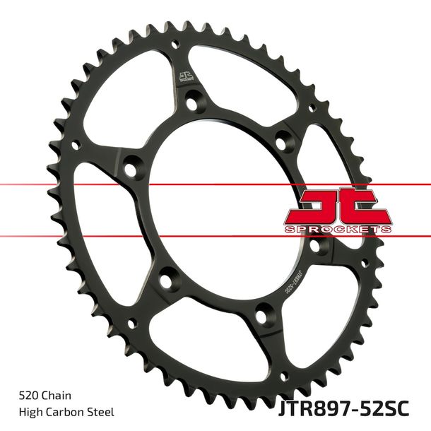 Kettenrad JT Sprockets 520 52Z Innendurchmesser 125mm Lochkreis 150mm für KTM LC4 Adventure R SMC ABS 125 - 901 ccm