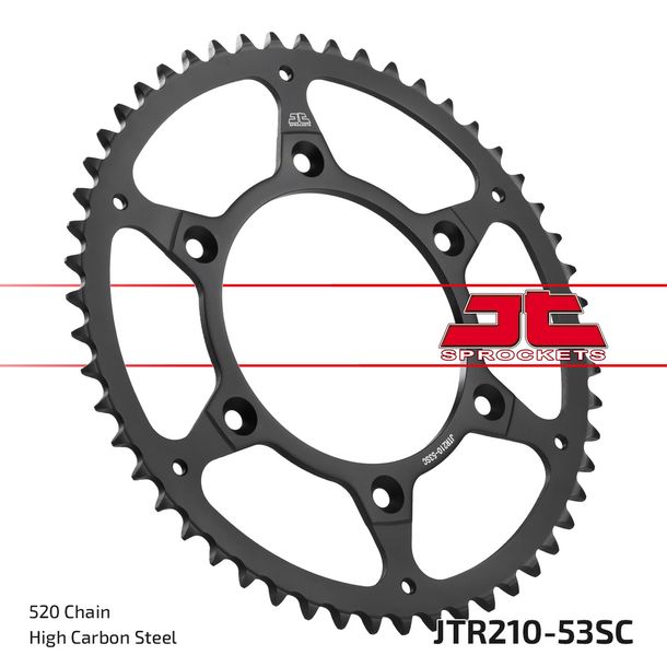 Kettenrad JT Sprockets 520 53Z Innendurchmesser 125mm Lochkreis 153mm für Honda CR R CRF L Rally, HM CRE F XR RX 125 - 650 ccm Bj. 1983 - 2021