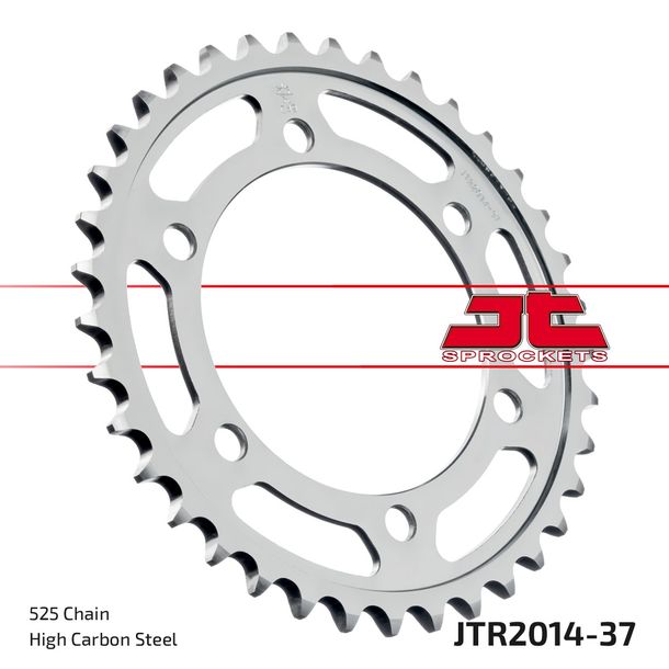 Kettenrad JT Sprockets 525 37Z Innendurchmesser 106mm Lochkreis 125mm für Triumph Daytona R Street Triple Speed Twin Bonneville S Tiger XC ABS Scrambler Bj. 2006 - 2021