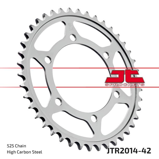 Pignon JT Sprockets 525 42T, diamètre intérieur 106 mm, cercle de boulons 125 mm pour Triumph Daytona R Street Triple Speed Twin Bonneville S Tiger XC Année 2006 - 2021