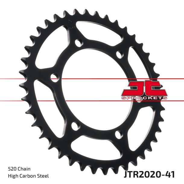 JT Sprockets 520 41Z sprocket inner diameter 106mm bolt circle 125mm for Triumph Daytona R Street Twin EFI Bonneville T 100 Scrambler Cup 675 / 900 ccm Year 2006 - 2021