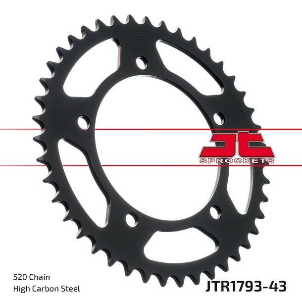 Kettenrad JT Sprockets 520 43Z Innendurchmesser 120mm Lochkreis 140mm für Suzuki GSX-R 600 - 1000 ccm Bj. 2000 - 2017