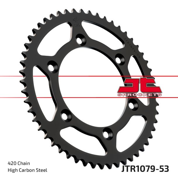 JT Sprockets 420 53Z tandwiel binnendiameter 110 mm boutcirkel 130 mm voor CPI Supermoto Supercross, Beeline SMX Black Tiger SX 50 cc