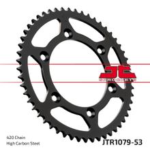 řetězové kolo JT Sprockets 420 53Z vnitřní průměr 110mm rozteč otvorů 130mm pro CPI Supermoto Supercross, Beeline SMX Black Tiger SX 50 ccm