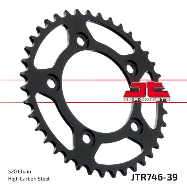 Pignon JT Sprockets 520 39Z, diamètre intérieur 100 mm, cercle de boulons 124 mm pour Ducati Scrambler Monster Dark Sport Special Panigale 400 - 1100 Année 2014 - 2022