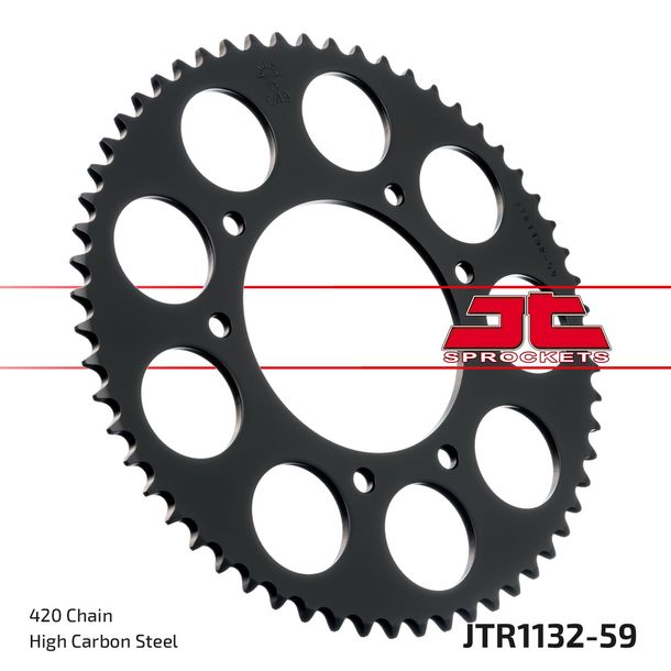 Kettenrad JT Sprockets 420 59Z Innendurchmesser 102mm Lochkreis 125mm für Derbi Senda SM DRD X-Treme Pro Racing, Aprilia RX R Rieju RR X-Race Ltd Edition