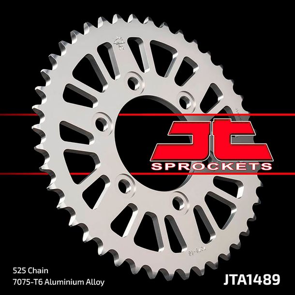 Kettenrad JT Sprockets Aluminium 525 43Z silber Innendurchmesser 80mm Lochkreis 104mm für Kawasaki ZX-6R Z ZX-9R Ninja ZX-10R 400 - 1000 ccm Bj. 1996 - 2021