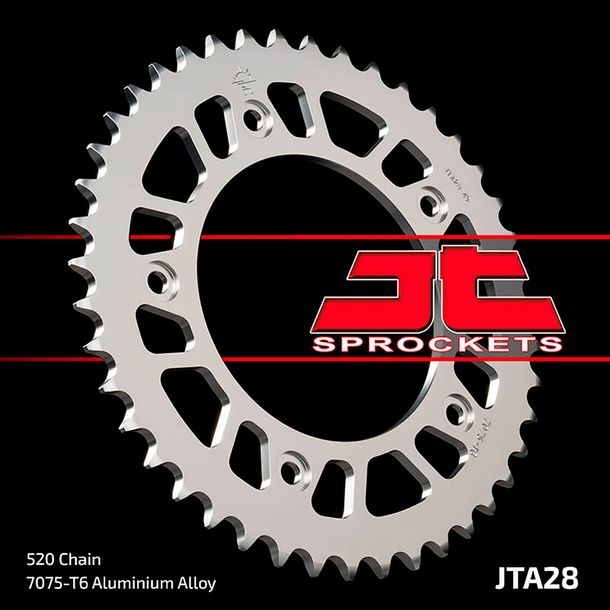 JT Sprockets Aluminium 520 43T silver sprocket inner diameter 116mm bolt circle 150mm for Aprilia RS 250 ccm Year 1995