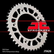 JT Sprockets Aluminium 520 43T, piñón plateado, diámetro interior 116 mm, círculo de pernos de 150 mm para Aprilia RS 250 ccm Año 1995