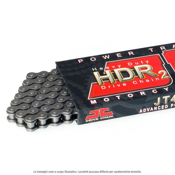 Kette JT Sprockets 420HDR / 132 Clipschloss schwarz / nickel