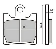 Brake pads sintered front for Sym GTS 300cc from 2009