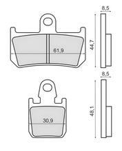 Plaquettes de frein avant frittées pour Yamaha V Max 1700 cc