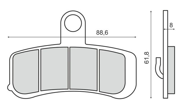 Bremsbeläge Sinter vorne für Harley Davidson FXD Dyana