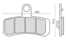 Plaquettes de frein avant frittées pour Harley Davidson FXD Dyana