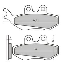Plaquettes de frein avant frittées pour Piaggio Hexagon 250 cm3 à partir de 1998