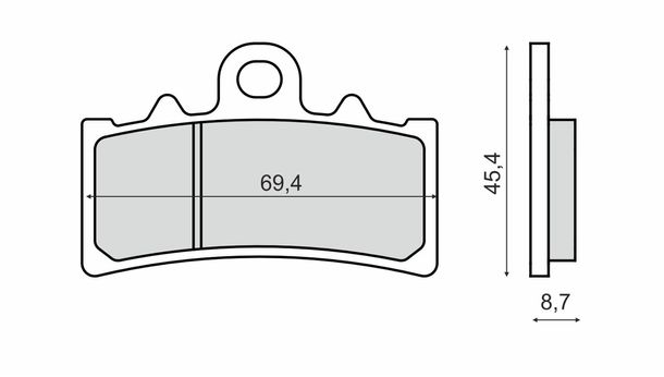 pastiglie freno sinterizzate anteriore per KTM Duke 125cc