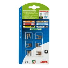 Smart Led, Set di 6 Micro-Fusibili a Lamella con Spia LED, 12/32V