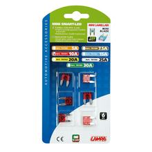 Smart Led, Jeu de 6 Micro-Fusibles à Lamelles avec Témoin LED, 12/32V