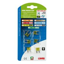 Smart Led, Jeu de 6 Micro-Fusibles à Lamelles avec Témoin LED, 12/32V