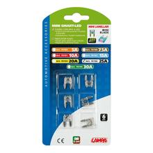 Smart Led, Jeu de 6 Micro-Fusibles à Lamelles avec Témoin LED, 12/32V