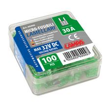 Set di 100 Micro-Fusibili Lamellari, 12/32V