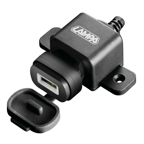 USB Fix Plug, USB-Ladegerät 12/24V mit Schraubbefestigung und Universalstecker - Fast Charge - 2400 mA - 12/24V