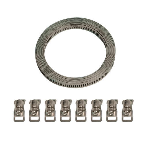 Staalbandset met 8 clips - 300 cm