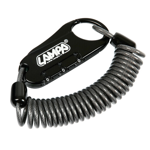 Raptor, combination lock with coil cable - 150 cm